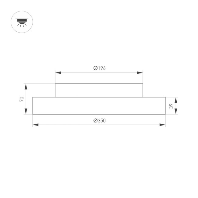 Потолочный светильник Arlight SP-ESTELY-R350-30W Warm3300-MIX (BK, 80 deg, 230V, TRIAC) 054794 Потолочный светильник Arlight SP-ESTELY-R350-30W Warm3300-MIX (BK, 80 deg, 230V, TRIAC) 054794