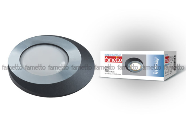 Встраиваемый светильник Fametto Vernissage DLS-V105 GU5.3 CHROME+BLACK 10738 Встраиваемый светильник Fametto Vernissage DLS-V105 GU5.3 CHROME+BLACK 10738