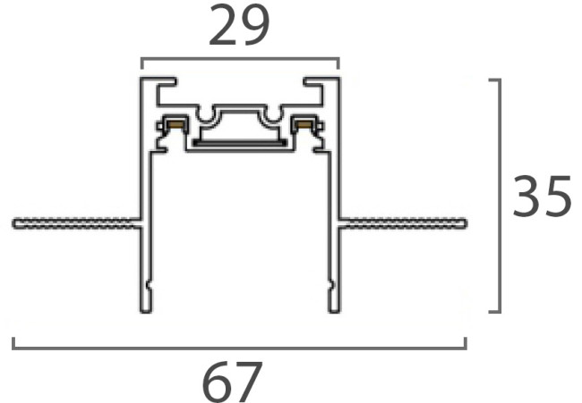 Шинопровод встраиваемый магнитный Italline Kreator IT09-9021 black Шинопровод встраиваемый магнитный Italline Kreator IT09-9021 black