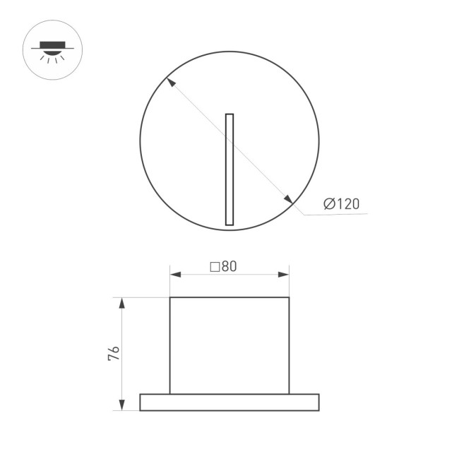 Светильник для ступеней Arlight LT-TIE-R120-3W Warm3000 (WH, 25x45 deg, 230V) (IP65 Бетон) 050874 Светильник для ступеней Arlight LT-TIE-R120-3W Warm3000 (WH, 25x45 deg, 230V) (IP65 Бетон) 050874