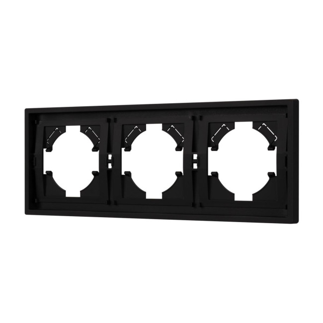 Рамка пластиковая на 3 поста Arlight FRM-TENDO-SFPL-3-BK 054650 Рамка пластиковая на 3 поста Arlight FRM-TENDO-SFPL-3-BK 054650
