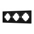 Рамка пластиковая на 3 поста Arlight FRM-TENDO-SFPL-3-BK 054650 Рамка пластиковая на 3 поста Arlight FRM-TENDO-SFPL-3-BK 054650