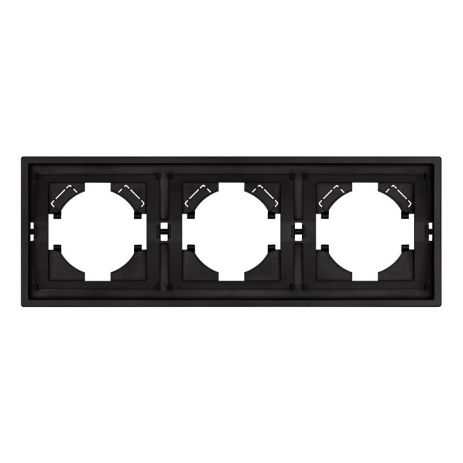 Рамка пластиковая на 3 поста Arlight FRM-TENDO-SFPL-3-BK 054650 Рамка пластиковая на 3 поста Arlight FRM-TENDO-SFPL-3-BK 054650