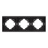 Рамка пластиковая на 3 поста Arlight FRM-TENDO-SFPL-3-BK 054650 Рамка пластиковая на 3 поста Arlight FRM-TENDO-SFPL-3-BK 054650