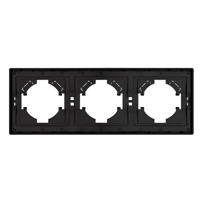Рамка пластиковая на 3 поста Arlight FRM-TENDO-SFPL-3-BK 054650 Рамка пластиковая на 3 поста Arlight FRM-TENDO-SFPL-3-BK 054650
