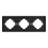 Рамка пластиковая на 3 поста Arlight FRM-TENDO-SFPL-3-BK 054650 Рамка пластиковая на 3 поста Arlight FRM-TENDO-SFPL-3-BK 054650