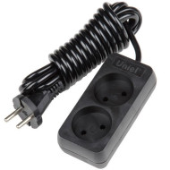 Удлинитель (UL-00003603) Uniel 2гн х 3м б/з Standard S-CD2-3 Black Удлинитель (UL-00003603) Uniel 2гн х 3м б/з Standard S-CD2-3 Black