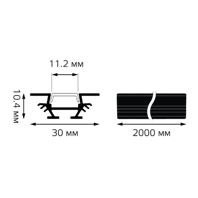 Алюминиевый профиль Gauss BT413 Алюминиевый профиль Gauss BT413