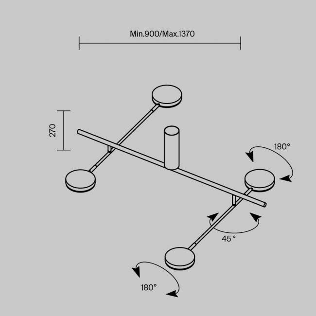 Потолочный светильник Maytoni Fad MOD070CL-L30B3K Потолочный светильник Maytoni Fad MOD070CL-L30B3K