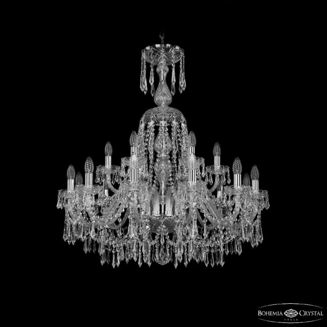 Подвесная люстра Bohemia Ivele Crystal 1403/12+6/300/XL-95 Ni Подвесная люстра Bohemia Ivele Crystal 1403/12+6/300/XL-95 Ni
