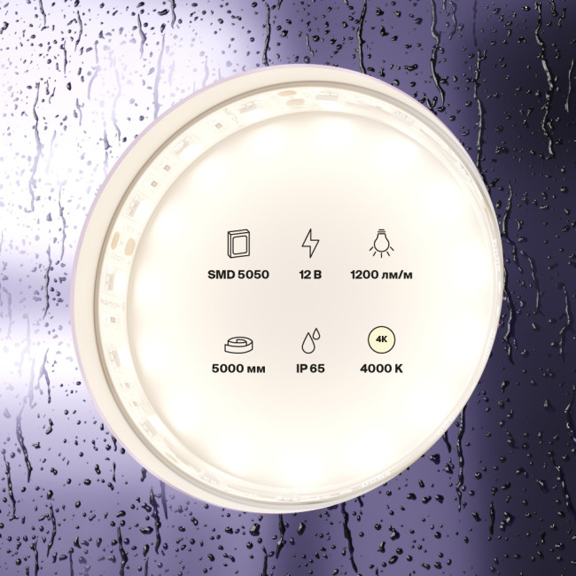 Светодиодная лента Maytoni Technical 12В 5050 14,4Вт/м 4000K IP65 10132