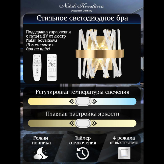 Настенный светильник Natali Kovaltseva Tiziano LED LAMPS 81113/1W Настенный светильник Natali Kovaltseva Tiziano LED LAMPS 81113/1W