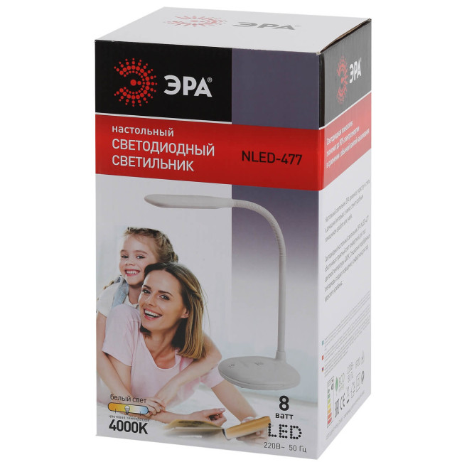 Настольная лампа ЭРА NLED-477-8W-W Б0041082 Настольная лампа ЭРА NLED-477-8W-W Б0041082
