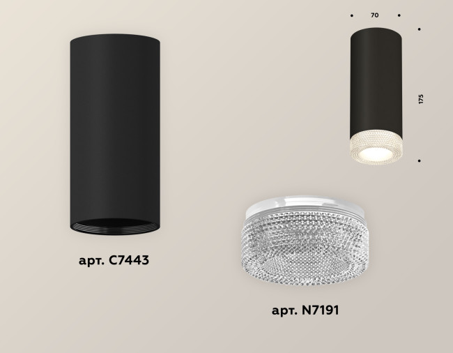 Накладной светильник Ambrella Light Techno XS7443010 (C7443, N7191) Накладной светильник Ambrella Light Techno XS7443010 (C7443, N7191)