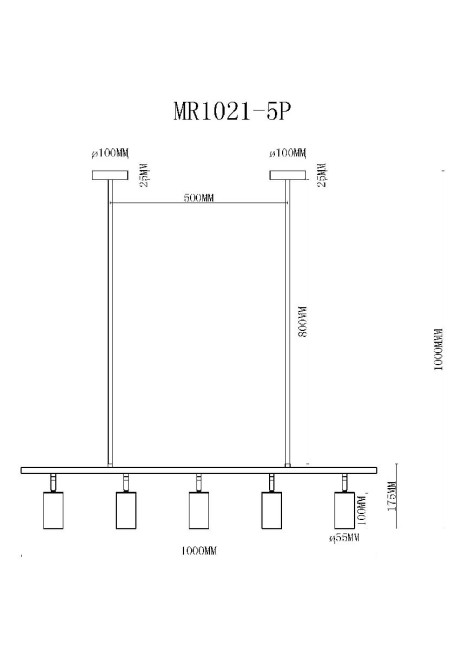Подвесной светильник MyFar Dereck MR1021-5P Подвесной светильник MyFar Dereck MR1021-5P