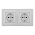 Розетка Arte Milano SET16-2-40-1x2 silver