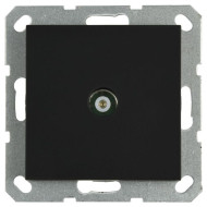 Розетка TV Jasmart оконечная с накладкой черный матовый (soft touch) G6001PB