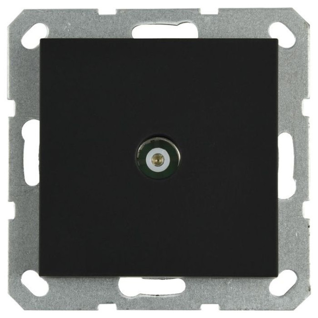 Розетка TV Jasmart оконечная с накладкой черный матовый (soft touch) G6001PB Розетка TV Jasmart оконечная с накладкой черный матовый (soft touch) G6001PB