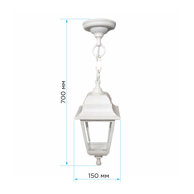 Уличный подвесной светильник Apeyron Адель 11-13БЕЛ Уличный подвесной светильник Apeyron Адель 11-13БЕЛ