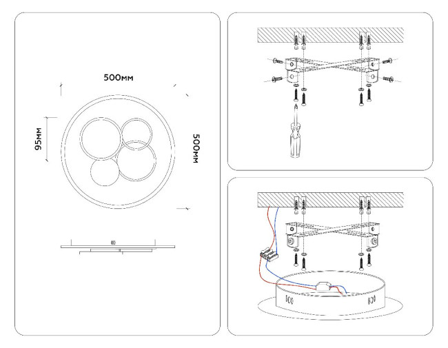 Потолочная люстра Ambrella Light Comfort LineTech FL4802 Потолочная люстра Ambrella Light Comfort LineTech FL4802
