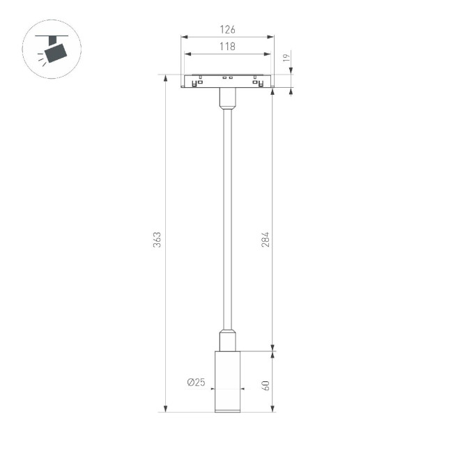 Трековый магнитный светильник Arlight MAG-ORIENT-SPOT-FLEX-R25-3W Warm3000 (BK, 24 deg, 48V) 049562 Трековый магнитный светильник Arlight MAG-ORIENT-SPOT-FLEX-R25-3W Warm3000 (BK, 24 deg, 48V) 049562