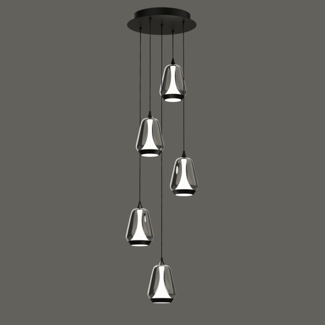 Каскадная люстра Delight Collection MD24001011-5A black/smoky Каскадная люстра Delight Collection MD24001011-5A black/smoky