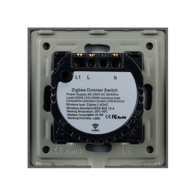 Светорегулятор сенсорный с Zigbee управлением Arlight SWT-OMALI-SD3-ZB-GR (250V, 500W) 050063 Светорегулятор сенсорный с Zigbee управлением Arlight SWT-OMALI-SD3-ZB-GR (250V, 500W) 050063