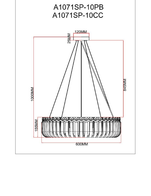 Подвесная люстра Arte Lamp Mayotte A1071SP-10CC Подвесная люстра Arte Lamp Mayotte A1071SP-10CC