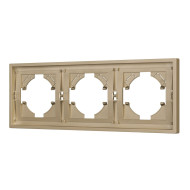 Рамка пластиковая на 3 поста Arlight FRM-TENDO-SFPL-3-GD 054651