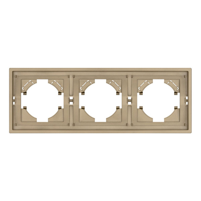 Рамка пластиковая на 3 поста Arlight FRM-TENDO-SFPL-3-GD 054651 Рамка пластиковая на 3 поста Arlight FRM-TENDO-SFPL-3-GD 054651