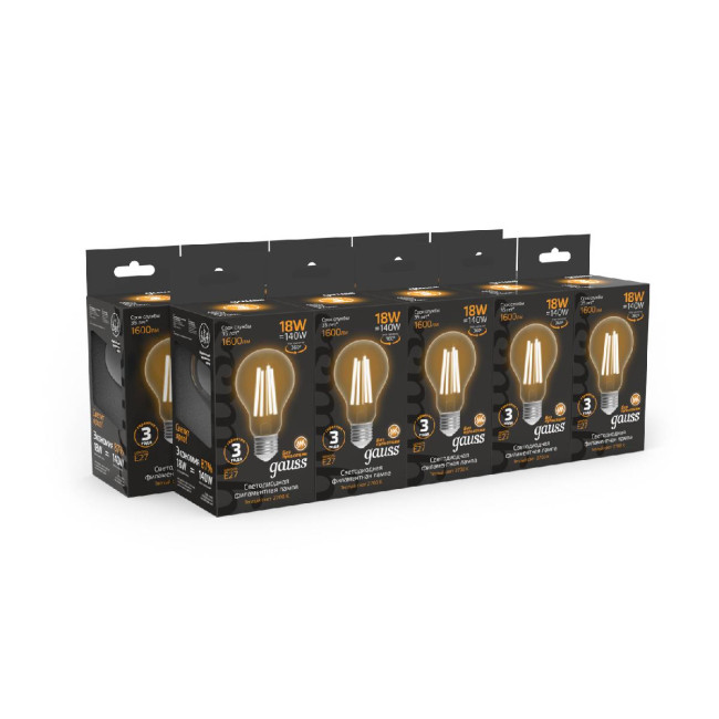 Лампа светодиодная Gauss Filament E27 18W 2700K 102902118 Лампа светодиодная Gauss Filament E27 18W 2700K 102902118