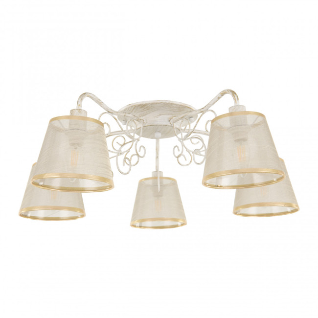 Потолочная люстра Arte Milano 341120/5 WT+G Потолочная люстра Arte Milano 341120/5 WT+G