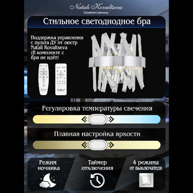 Настенный светильник Natali Kovaltseva Tiziano LED LAMPS 81114/1W Настенный светильник Natali Kovaltseva Tiziano LED LAMPS 81114/1W