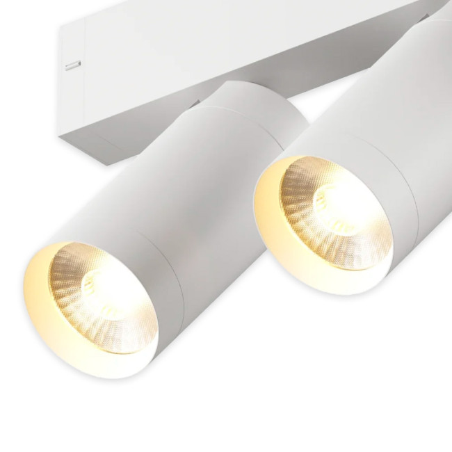Трековый однофазный светильник AM Group Plain Opal AM590 2X10W 4000K WH Трековый однофазный светильник AM Group Plain Opal AM590 2X10W 4000K WH