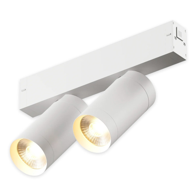 Трековый однофазный светильник AM Group Plain Opal AM590 2X10W 4000K WH Трековый однофазный светильник AM Group Plain Opal AM590 2X10W 4000K WH