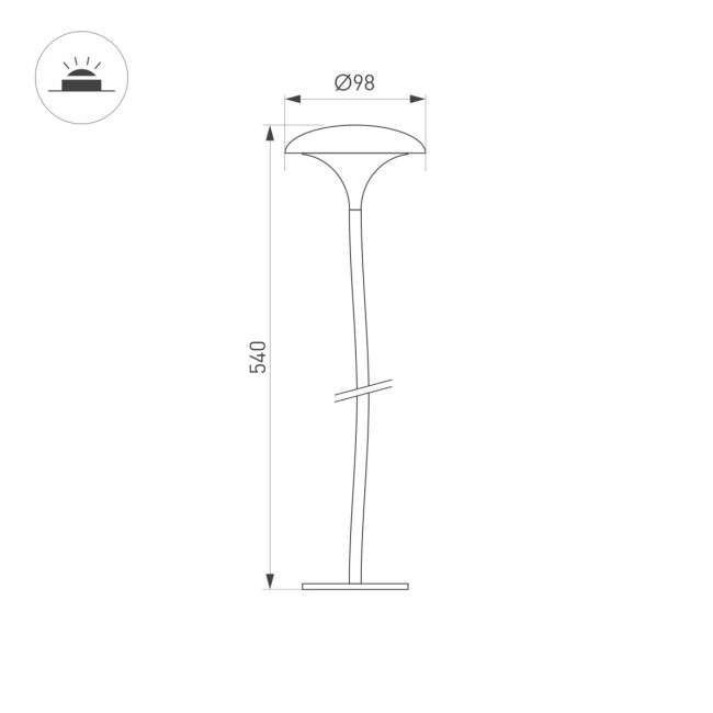 Ландшафтный светильник Arlight KT-MUCENA-BOLL-B-H540-4W Warm3000 (WH, 100 deg, 24V) 056054 Ландшафтный светильник Arlight KT-MUCENA-BOLL-B-H540-4W Warm3000 (WH, 100 deg, 24V) 056054