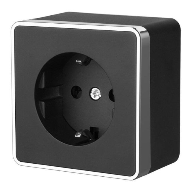 Розетка с заземлением Werkel Gallant черный/хром W5071035 4690389164514 Розетка с заземлением Werkel Gallant черный/хром W5071035 4690389164514