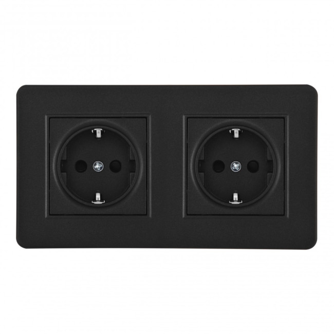 Розетка Arte Milano SET16-2-40-1x2 black