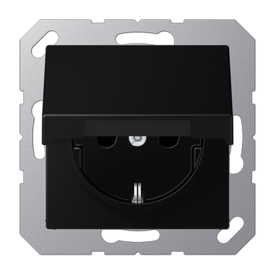 Розетка Schuko с крышкой Jung A1520BFKLSWM Розетка Schuko с крышкой Jung A1520BFKLSWM