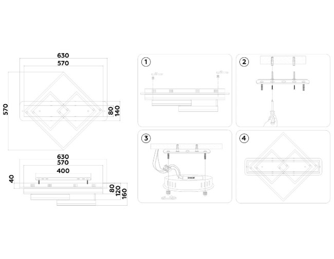 Потолочная люстра Ambrella Light Acrylica Disk FA8533