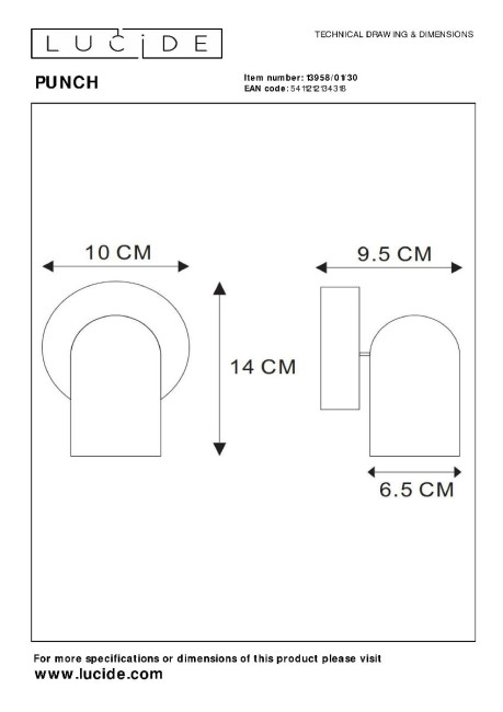 Спот Lucide Punch 13958/01/30 Спот Lucide Punch 13958/01/30