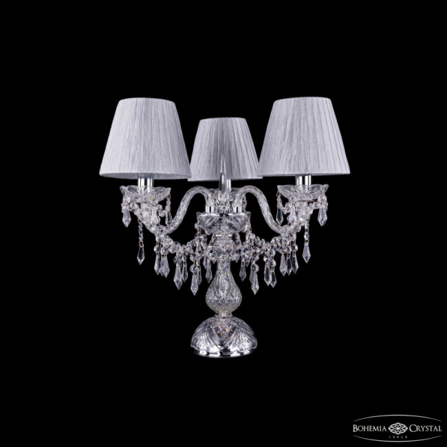 Настольная лампа Bohemia Ivele Crystal 1403L/3/141-39 Ni SH6-160 Настольная лампа Bohemia Ivele Crystal 1403L/3/141-39 Ni SH6-160