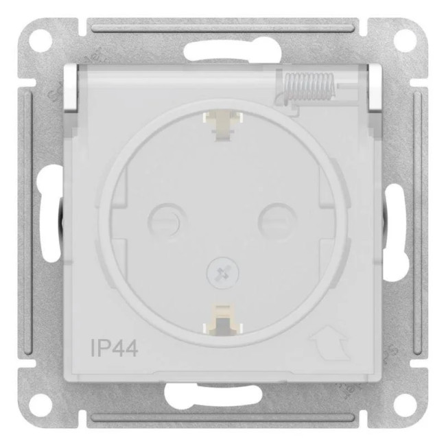 Розетка 2К+З Schneider Electric Atlas Design 16A 250V со шторками и крышкой белая ATN440146 Розетка 2К+З Schneider Electric Atlas Design 16A 250V со шторками и крышкой белая ATN440146