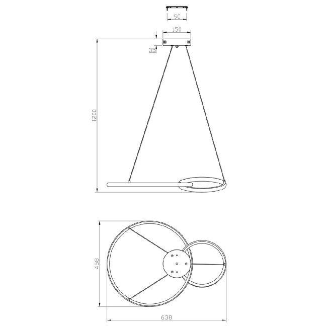 Подвесной светильник Escada Relation 10230/2LED White Подвесной светильник Escada Relation 10230/2LED White