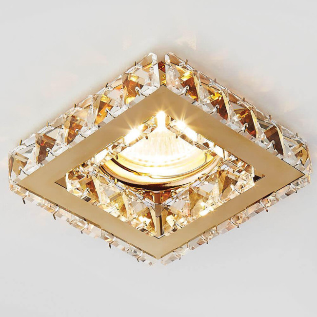 Встраиваемый светильник Ambrella Light Crystal K110 CL/G Встраиваемый светильник Ambrella Light Crystal K110 CL/G