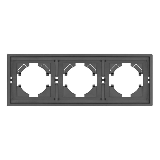 Рамка пластиковая на 3 поста Arlight FRM-TENDO-SFPL-3-GR 054652 Рамка пластиковая на 3 поста Arlight FRM-TENDO-SFPL-3-GR 054652