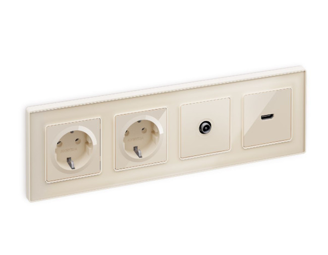 Комплект механизма TV розетки оконечной 50-870 MHz 1dB Ambrella Volt Alfa MA313010