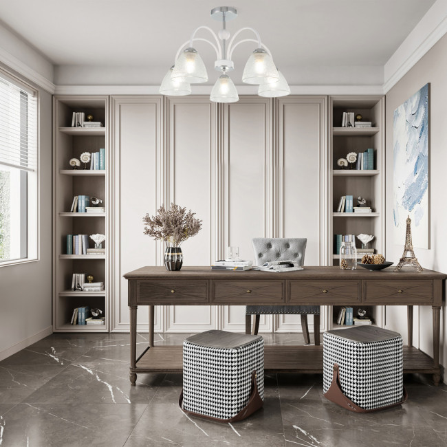 Люстра на штанге Arte Milano Napoli 321410/5 CR+WH