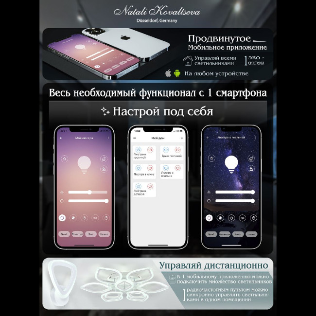 Потолочная светодиодная люстра Natali Kovaltseva Olimp LED LAMPS 81238 Потолочная светодиодная люстра Natali Kovaltseva Olimp LED LAMPS 81238