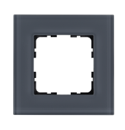 Рамка 1-постовая, стекло Маренго Jasmart G-Glass G1001GC